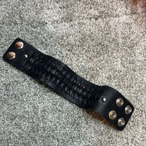 Black Leather Bracelet